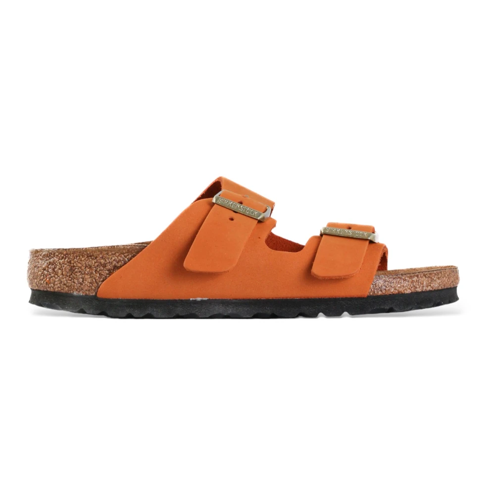 Birkenstock Arizona Orange Nubuck Sandaler Orange, Dam