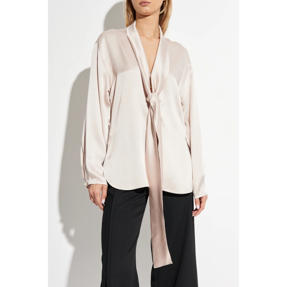 Victoria Beckham Satijnen overhemd Pink Dames