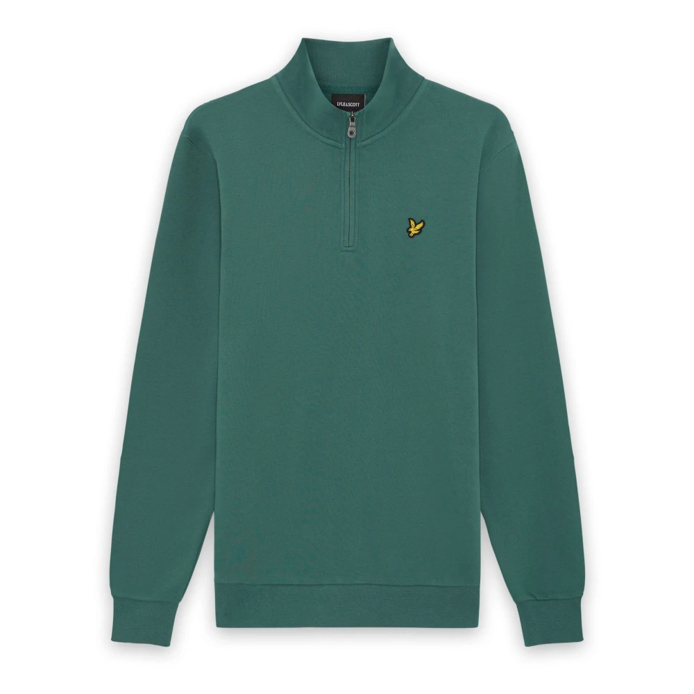 Lyle & Scott Men's Green Sweatshirts, Xl, Loopback Quarter Zip Sweat