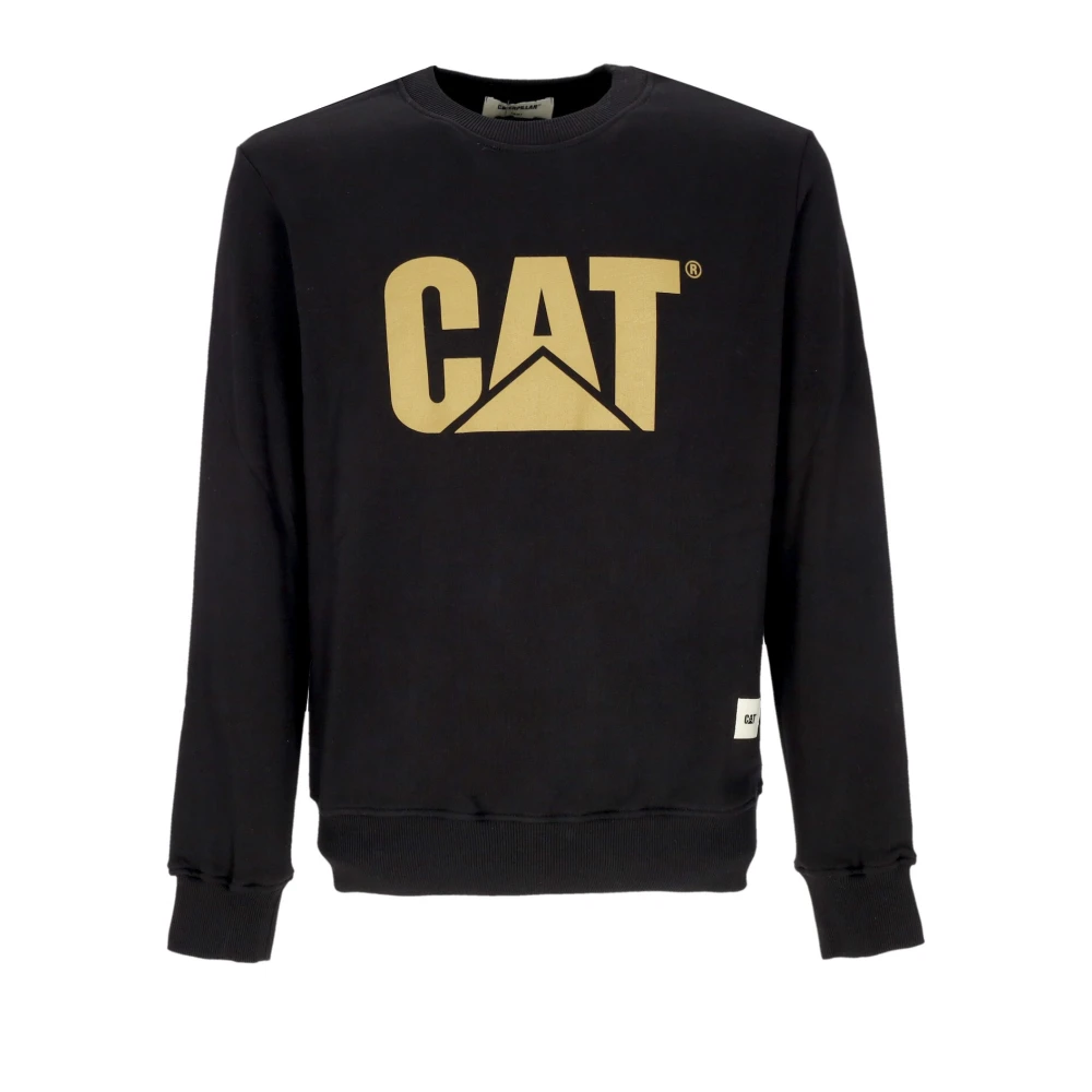 CAT Logo Crewneck Sweatshirt Streetwear Zwart Black Heren