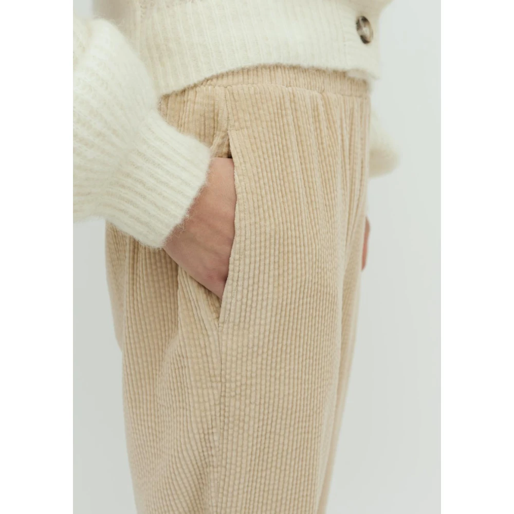 MbyM Beige Corduroy Berinna Broek Beige Dames