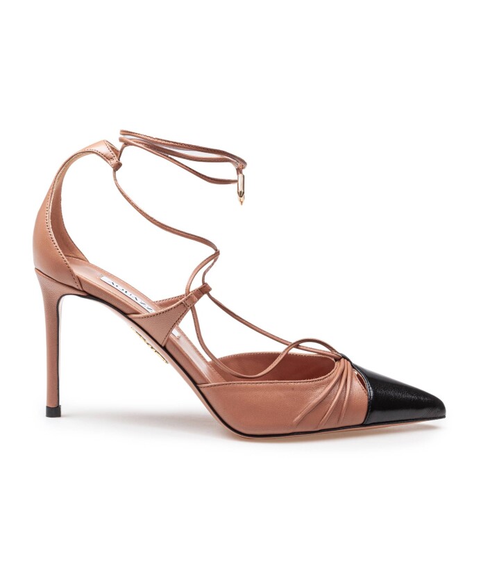 escarpins-en-cuir-rose-noir-bout-pointu