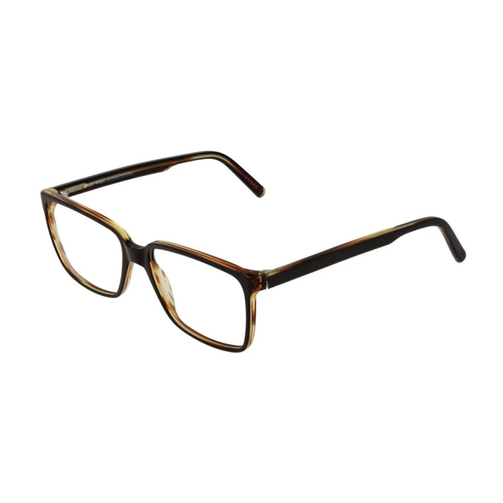 Andy Wolf Unisex Brown Rectangle Optical Frames