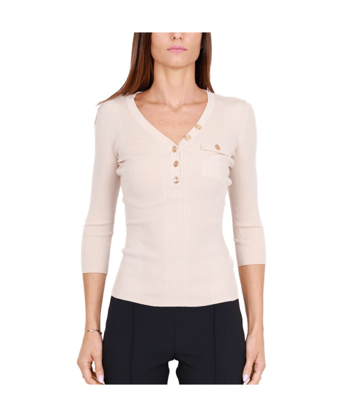 top-en-jersey-cotele-de-soie-a-col-en-v