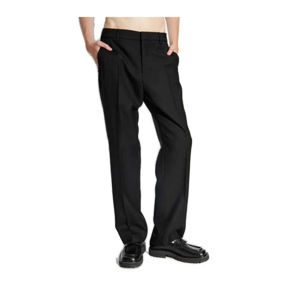 Ami Paris Geplooide op maat gemaakte broek Black Heren