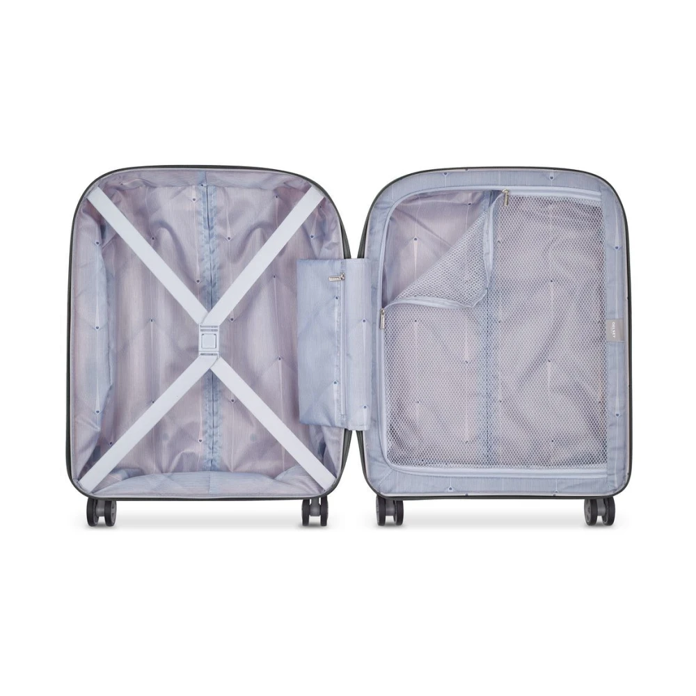 Delsey Clavel Hard Cabin Koffer met 4 Wielen Zwart Black Unisex