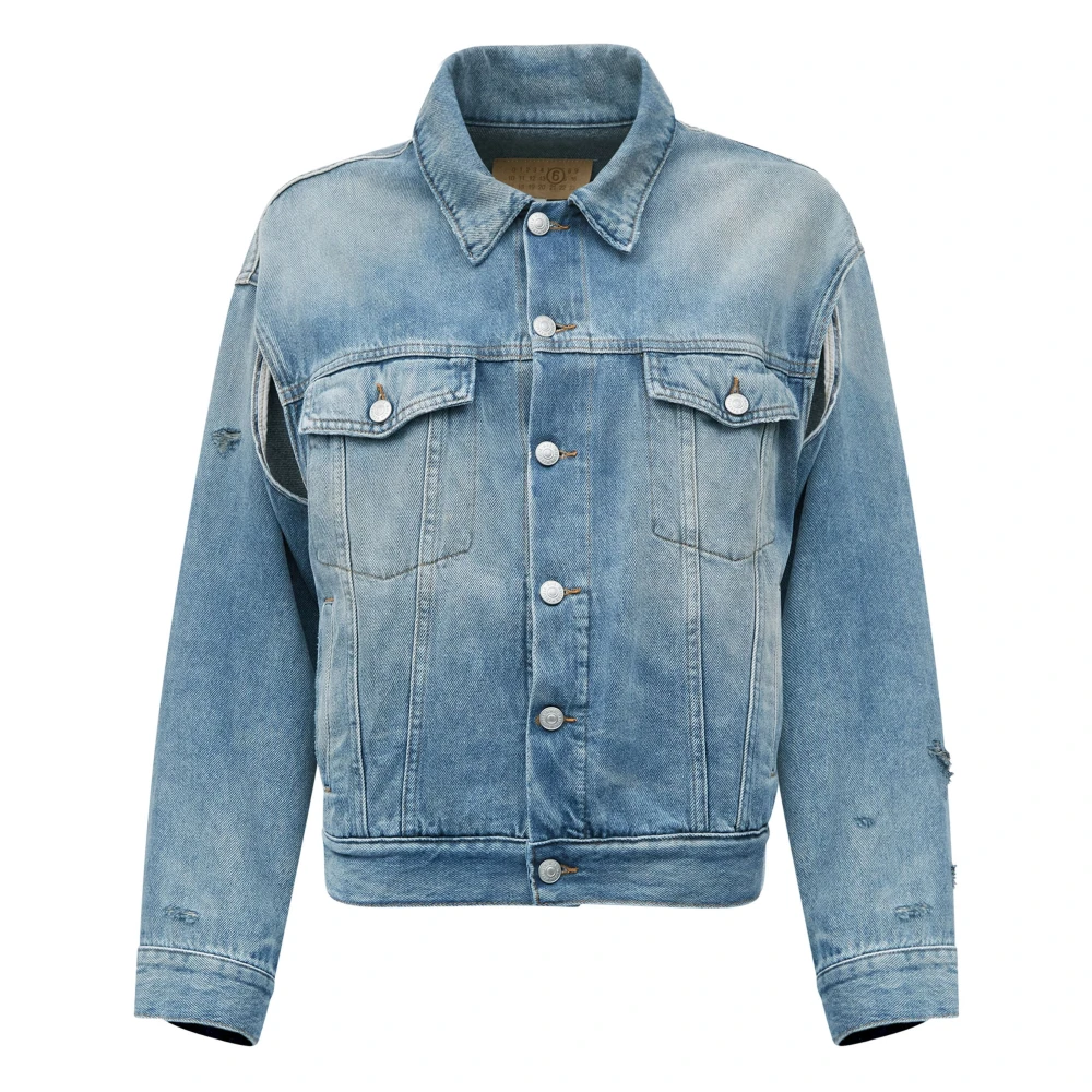 MM6 Maison Margiela Stijlvolle Kaban Jas voor Mannen Blue Dames