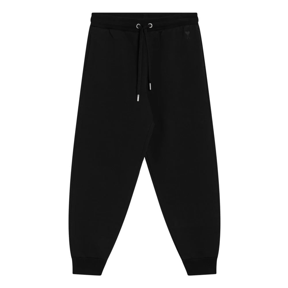 Ami Paris Men's Black Sweatpants, Xl, Jogging Trousers For Active Lifestyle