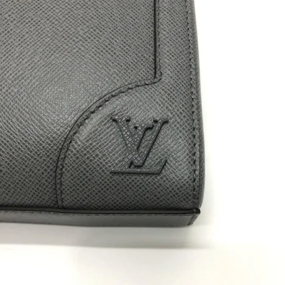 Louis Vuitton Vintage Pre-owned Leather handbags Gray Dames