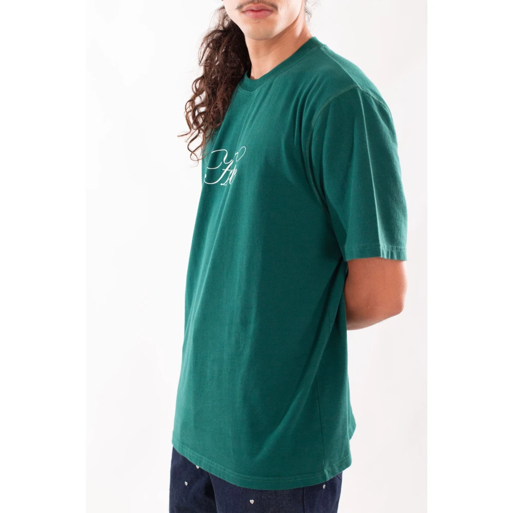 Arte Antwerp Groene Script Logo Tee Shirt Green Heren