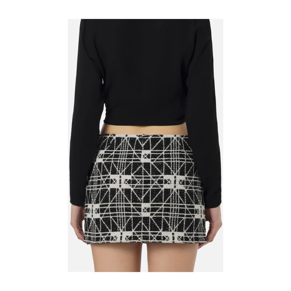Elisabetta Franchi Zwarte Viscose Top voor Vrouwen Black Dames