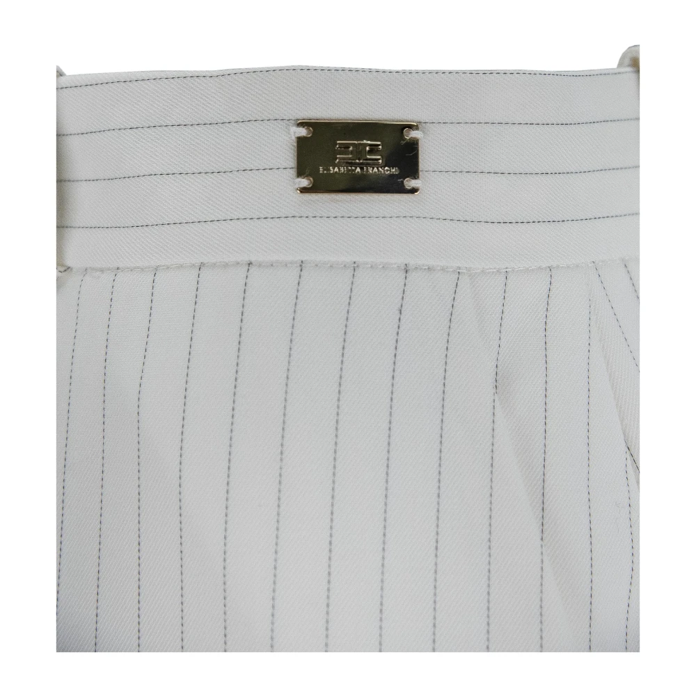 Elisabetta Franchi Gouden Rits Haak Damesbroek Beige Dames