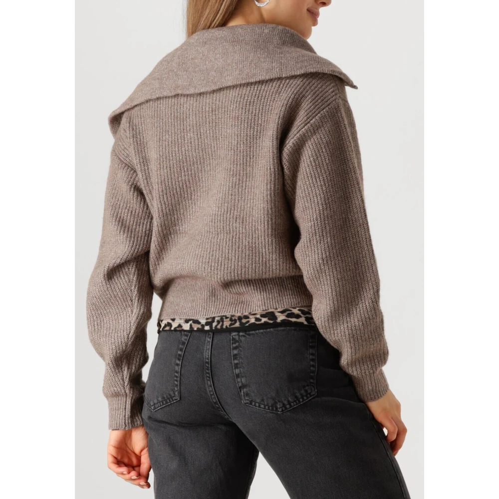 moss copenhagen Bruine Zip Pullover voor Vrouwen Brown Dames
