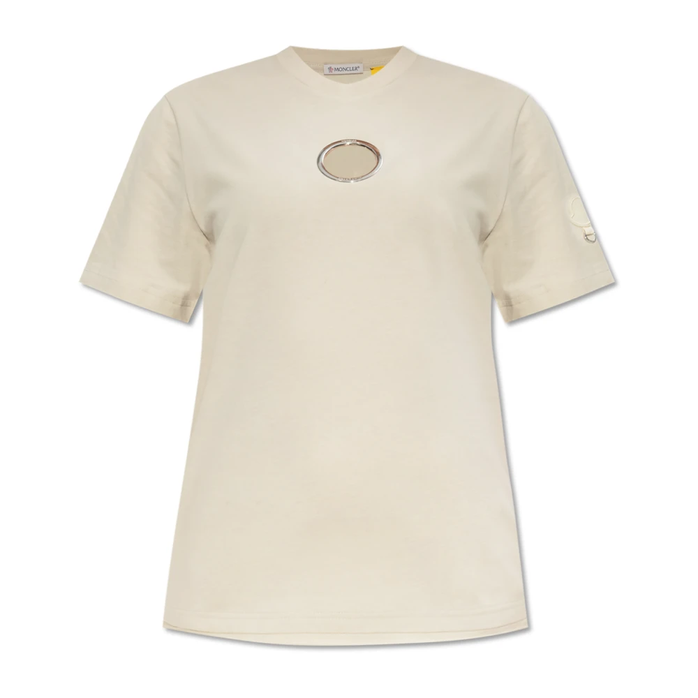 Moncler - Tops > T-Shirts - Beige - Moncler - Modalova