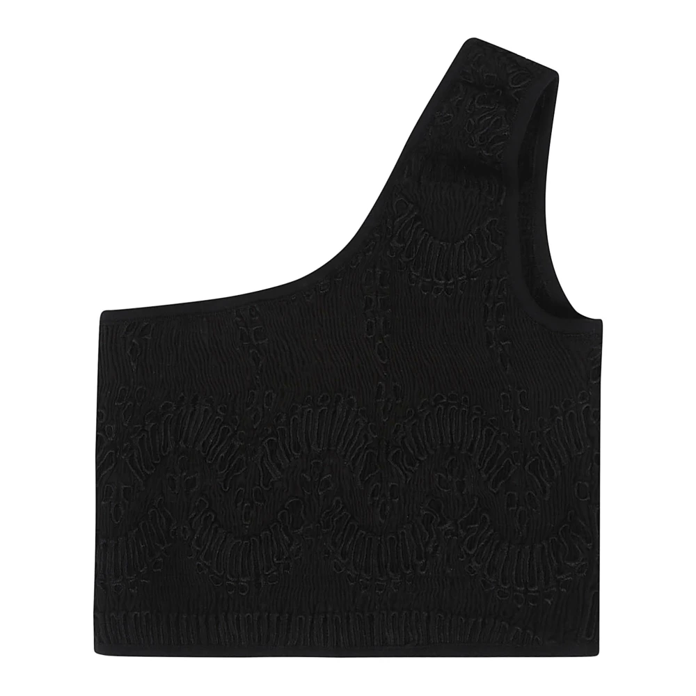 Charo Ruiz Ibiza Zwarte Topwear voor Vrouwen Ss24 Black Dames
