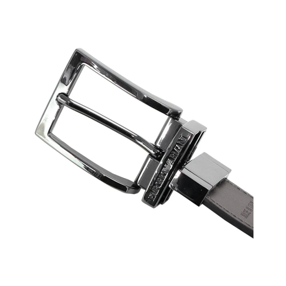 Armani Omkeerbare riem voor mannen Black Heren