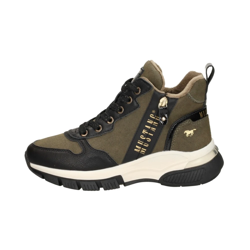Mustang Sneakers Hoog Heren Schoenen Groen