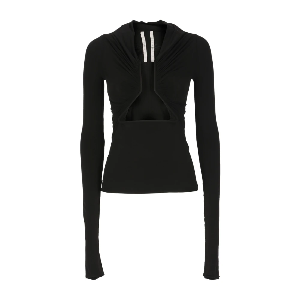Rick Owens Ls Prong Top Black Dames