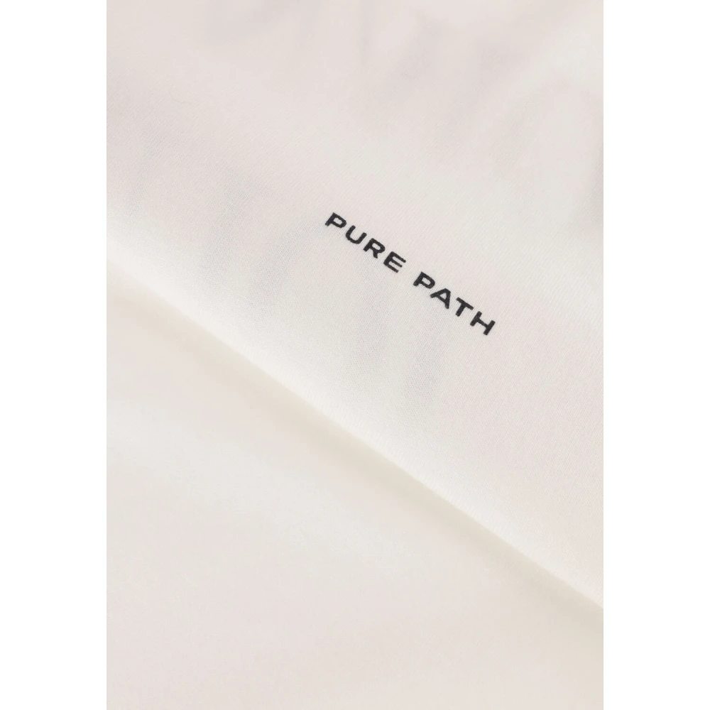 Pure Path Heren Regular Fit Crewneck T-shirt White Heren