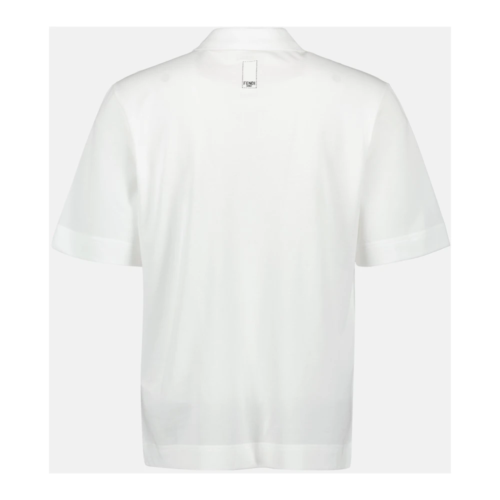 Fendi Geborduurd Poloshirt Lente-Zomer 2024 White Heren
