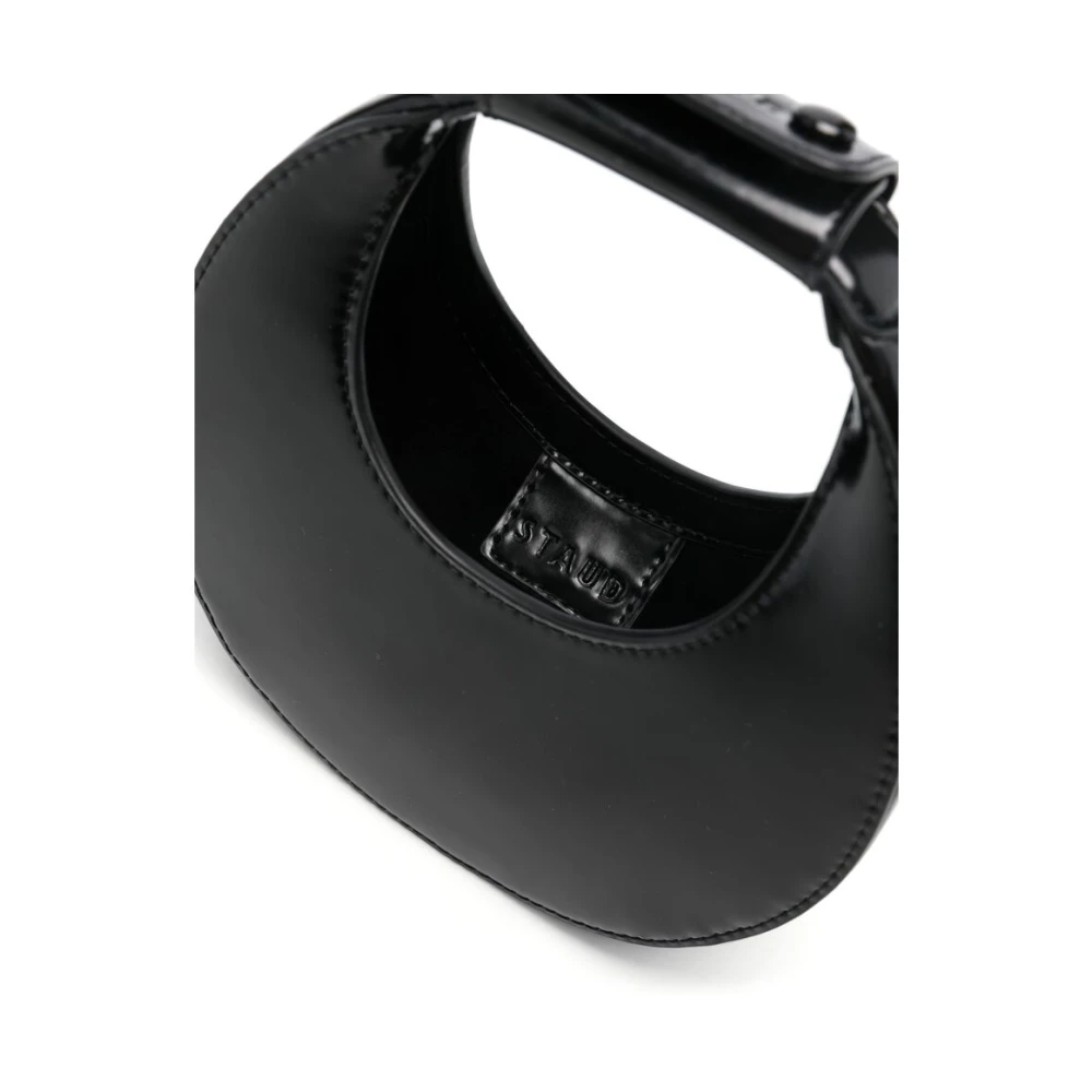 Staud Zwarte leren schoudertas Black Dames