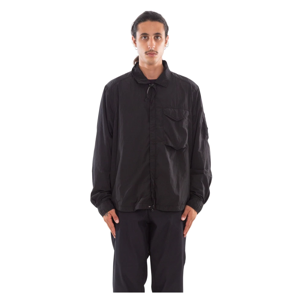 C.P. Company Lens Overshirt in Chrome-R Stijl Black Heren