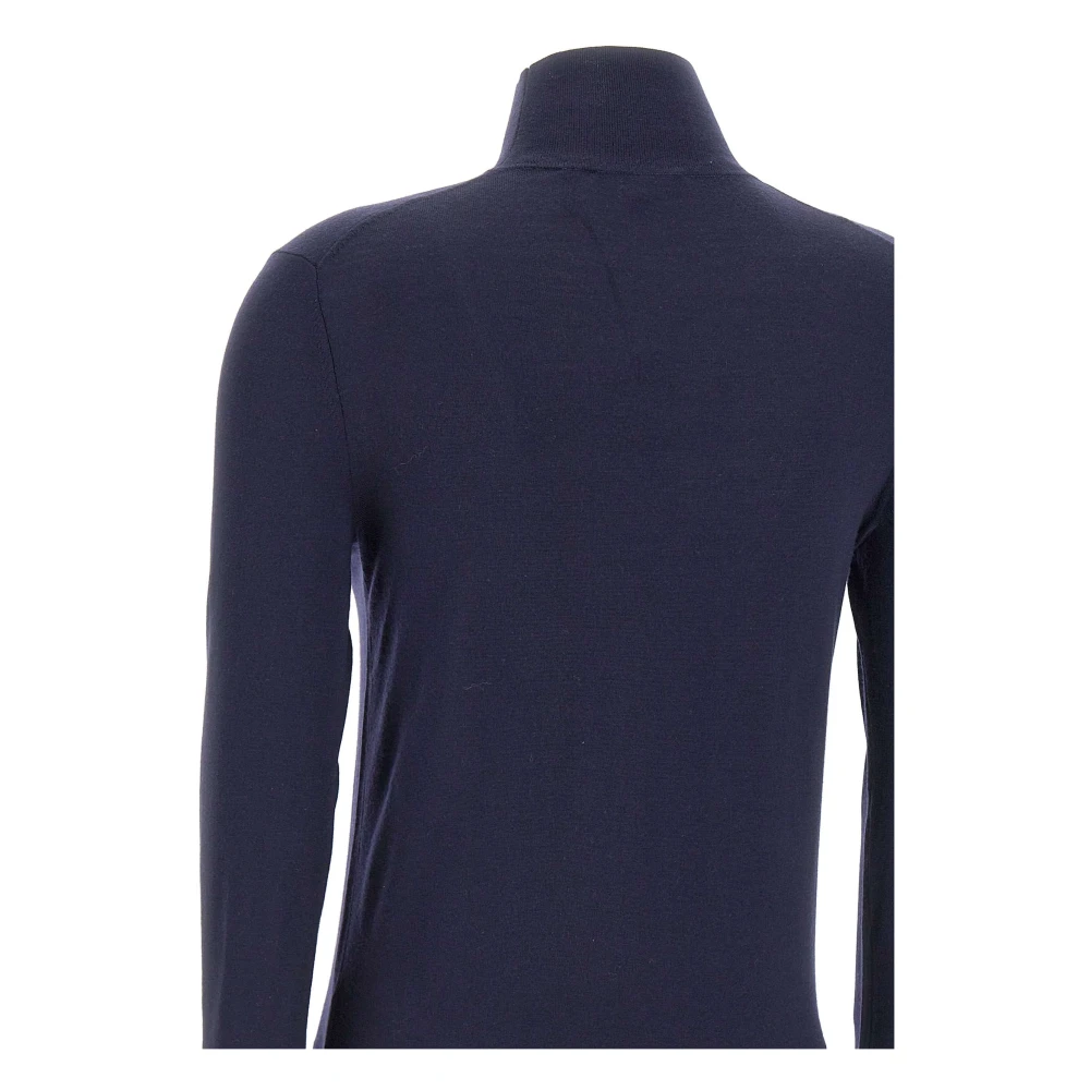 Theory Merino Wol Coltrui Sweater Blue Dames