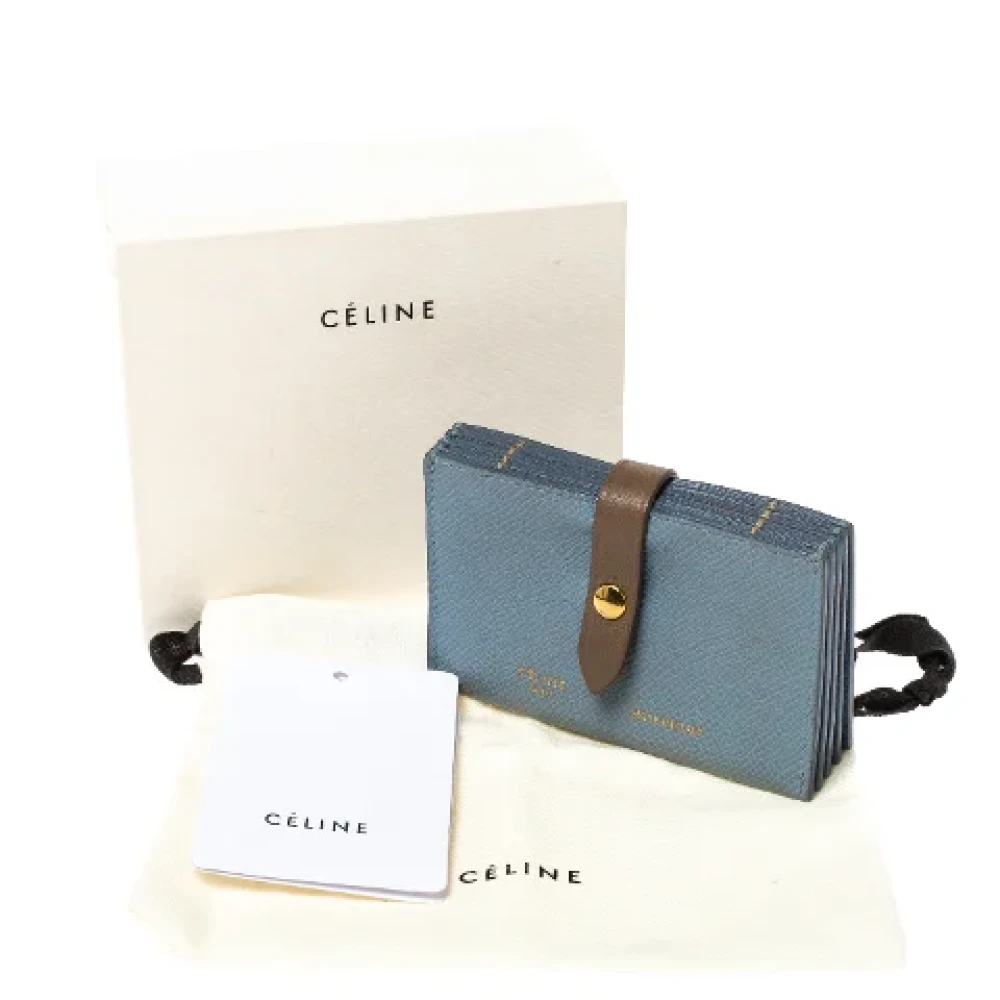 Celine Vintage Pre-owned Leather wallets Blue Dames