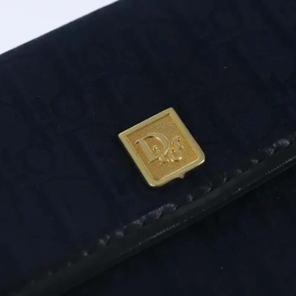 Dior Vintage Pre-owned Canvas clutches Blue Dames