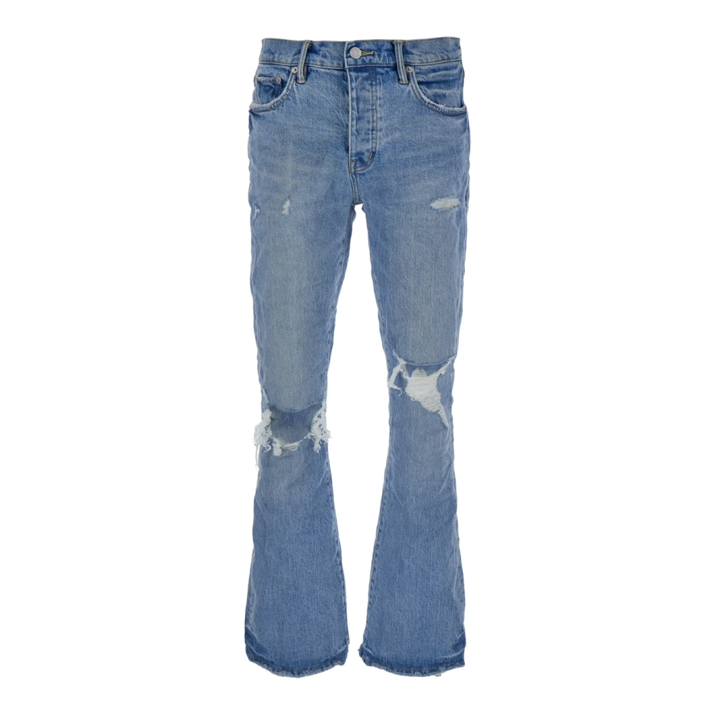 Purple Brand Ripped Flare Jeans Blue Heren