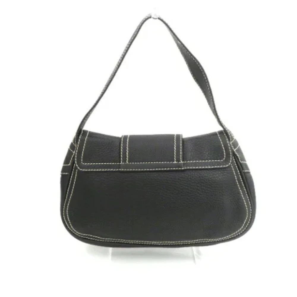 Celine Vintage Pre-owned Leather handbags Black Dames