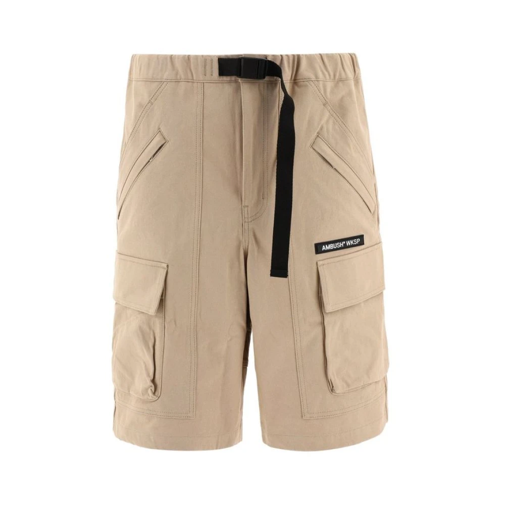 Ambush Men's Beige Cotton Bermuda Shorts