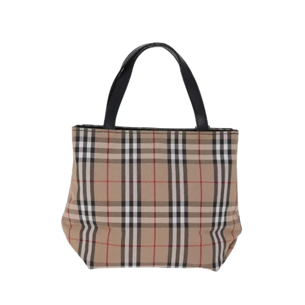 Burberry Vintage Pre-owned Canvas handbags Beige Dames
