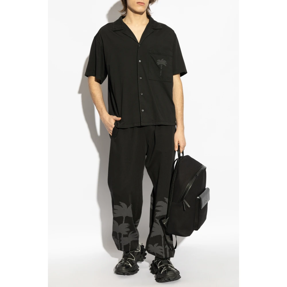 Palm Angels Overhemd met zak Black Heren