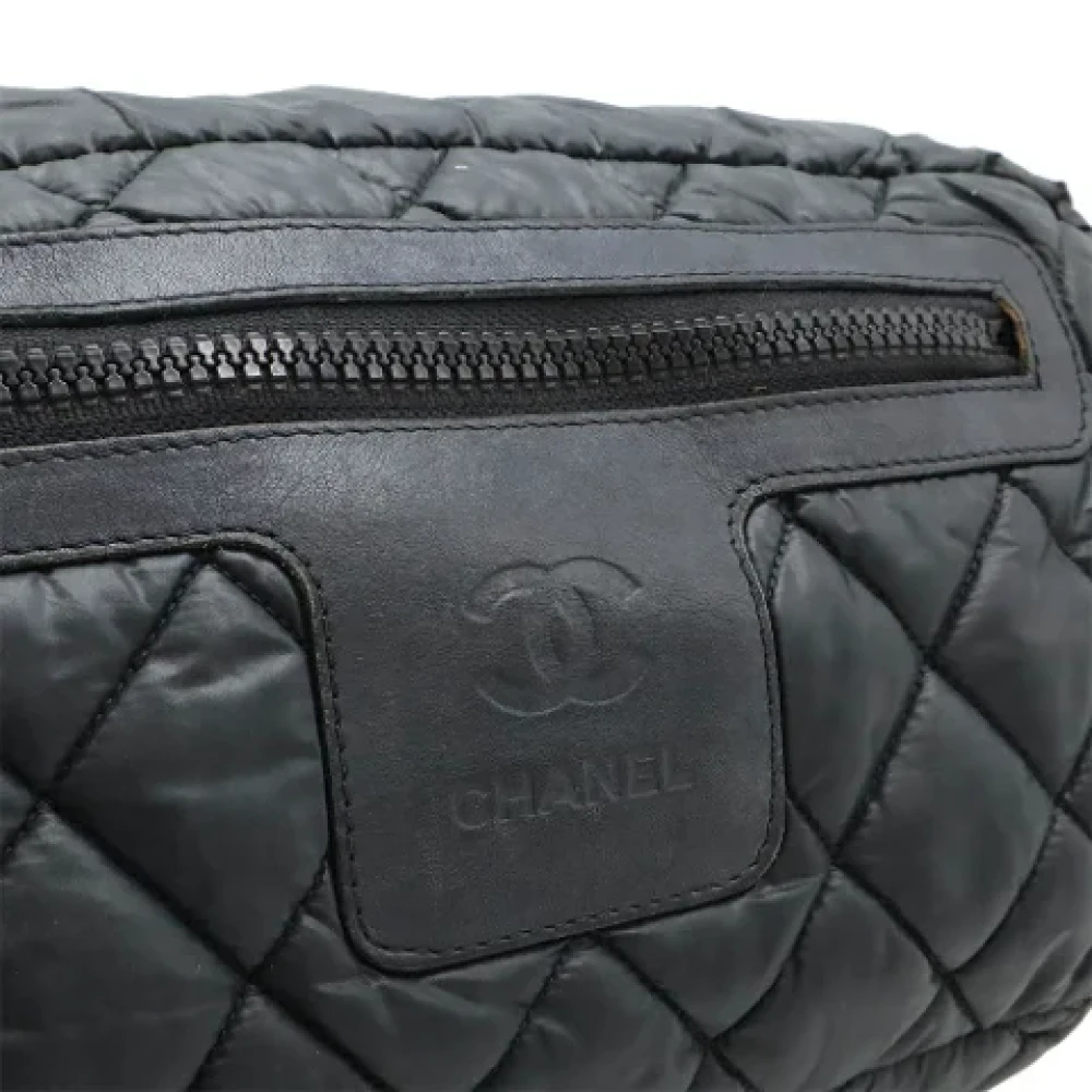 Chanel Vintage Pre-owned Nylon clutches Black Dames