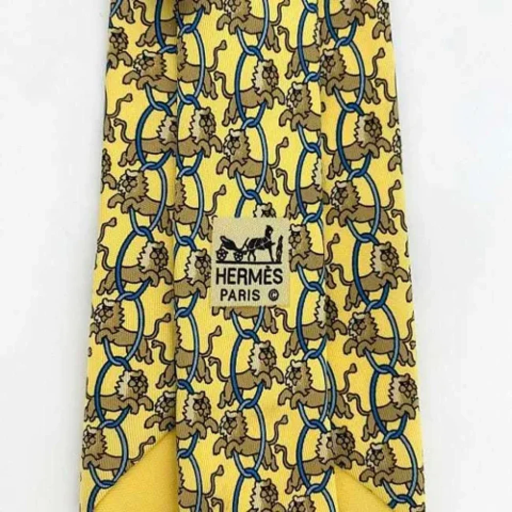 Hermès Vintage Pre-owned Silk home-office Yellow Heren