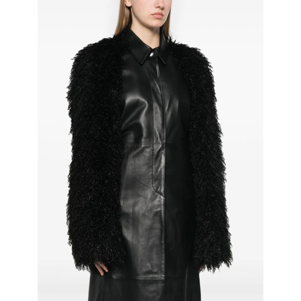 SPORTMAX Stijlvolle Jassen met Baffo 003 Ontwerp Black Dames