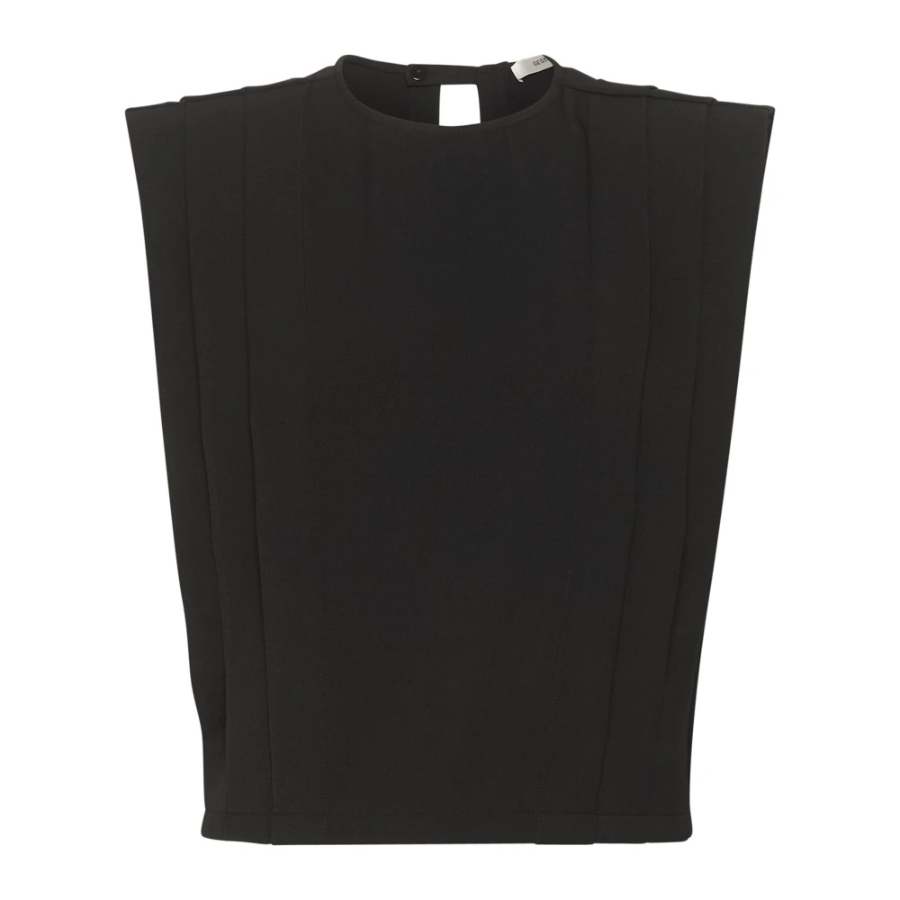 Gestuz Moderne Mauvegz Top Bluser Zwart Black Dames