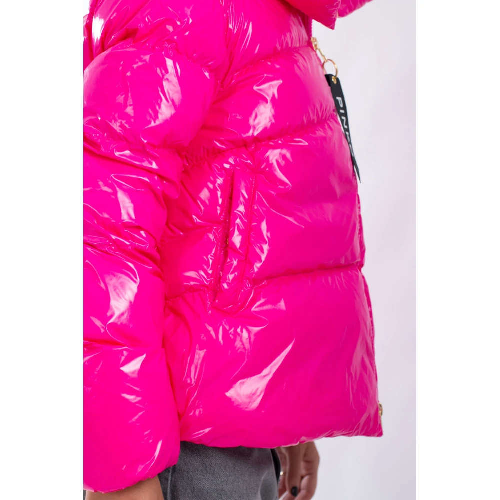 pinko Mirko Crystal Nylon Jas Pink Dames