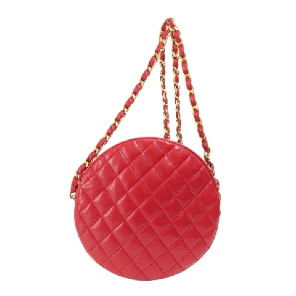 Chanel Vintage Pre-owned Leather chanel-bags Red Dames