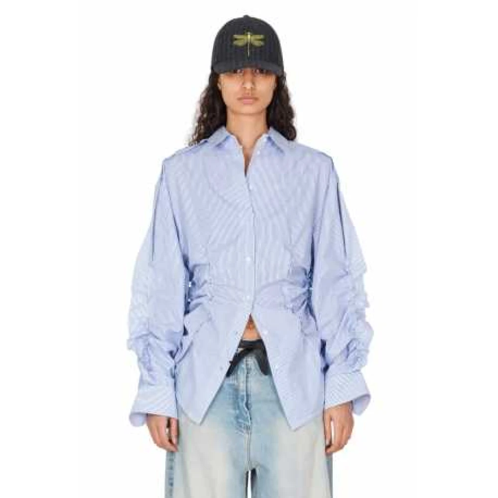 Isabel Benenato Donna Blu Camicette M, New,