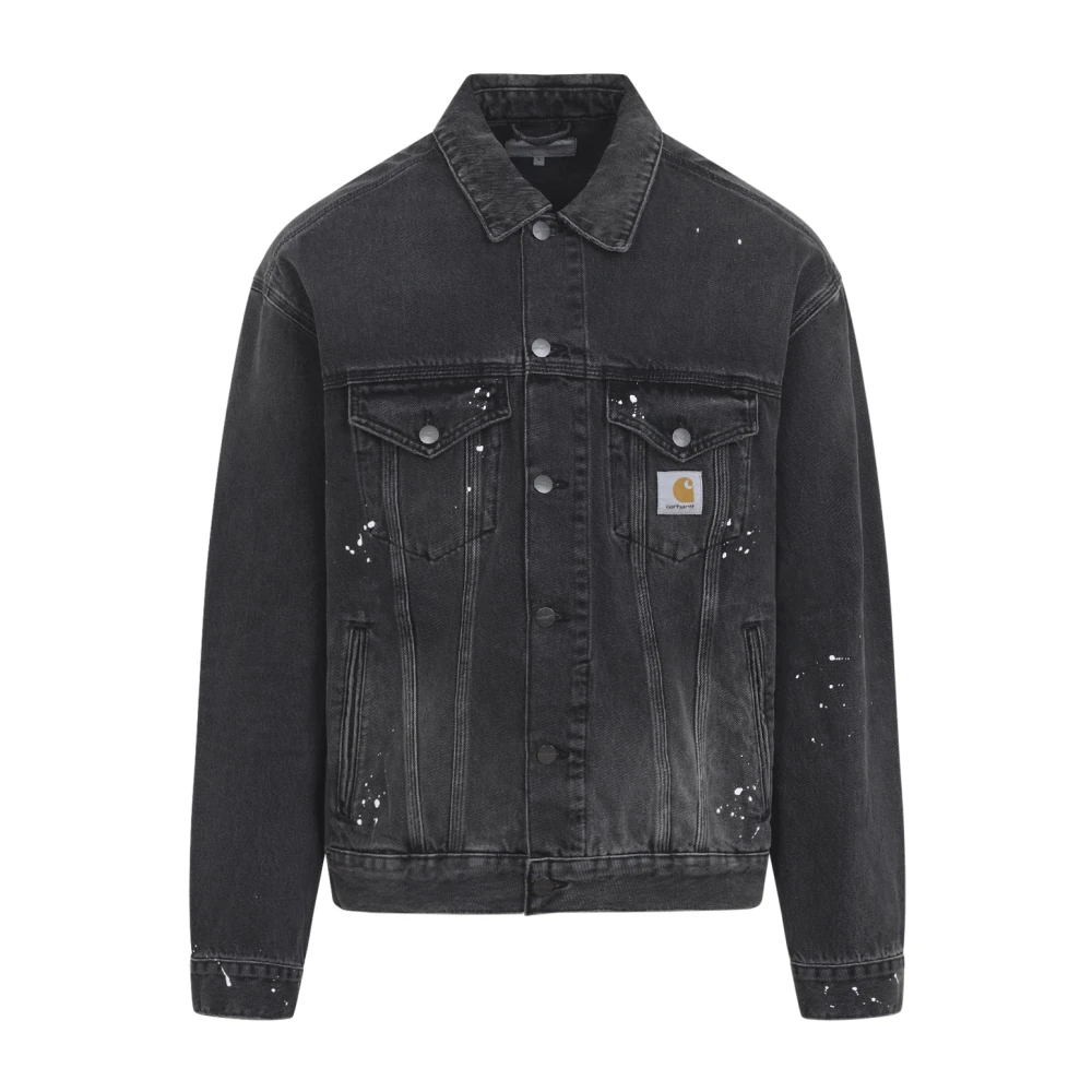 Carhartt Wip Men's Black Denim Jackets, Xl, Helston Jacket