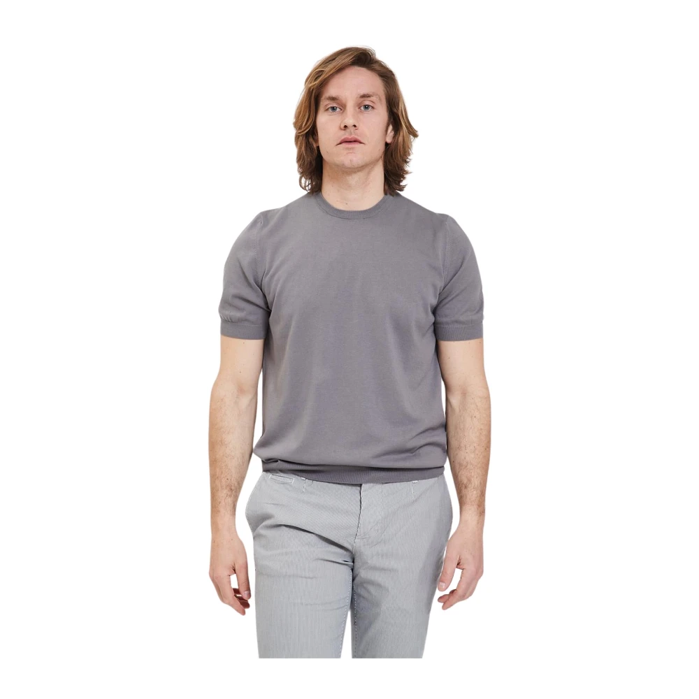 Gran Sasso Klassiek T-shirt met ronde hals Gray Heren