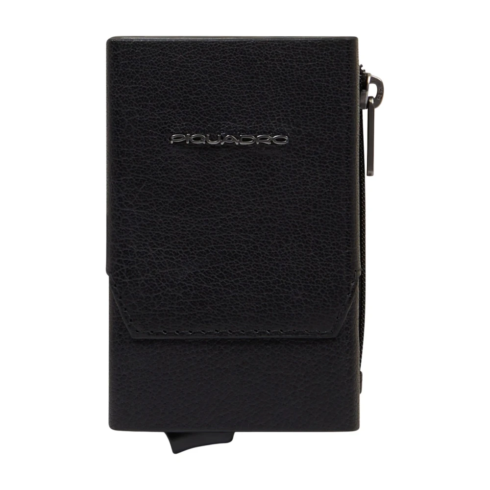 Piquadro Herr Svart Accessoarer One Size, Pop-Up Plånbok Med Sedelfack