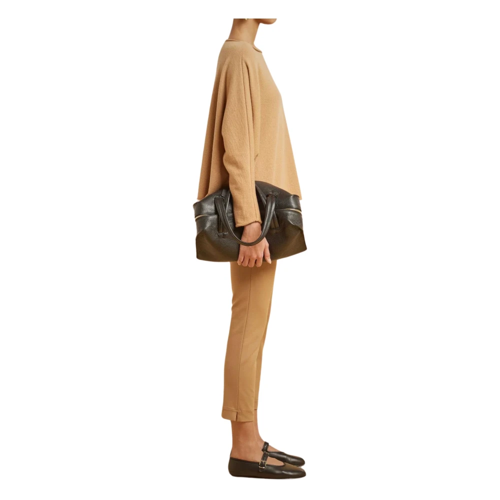 Liviana Conti Beige Milano Leggings met Zijgleuven Beige Dames