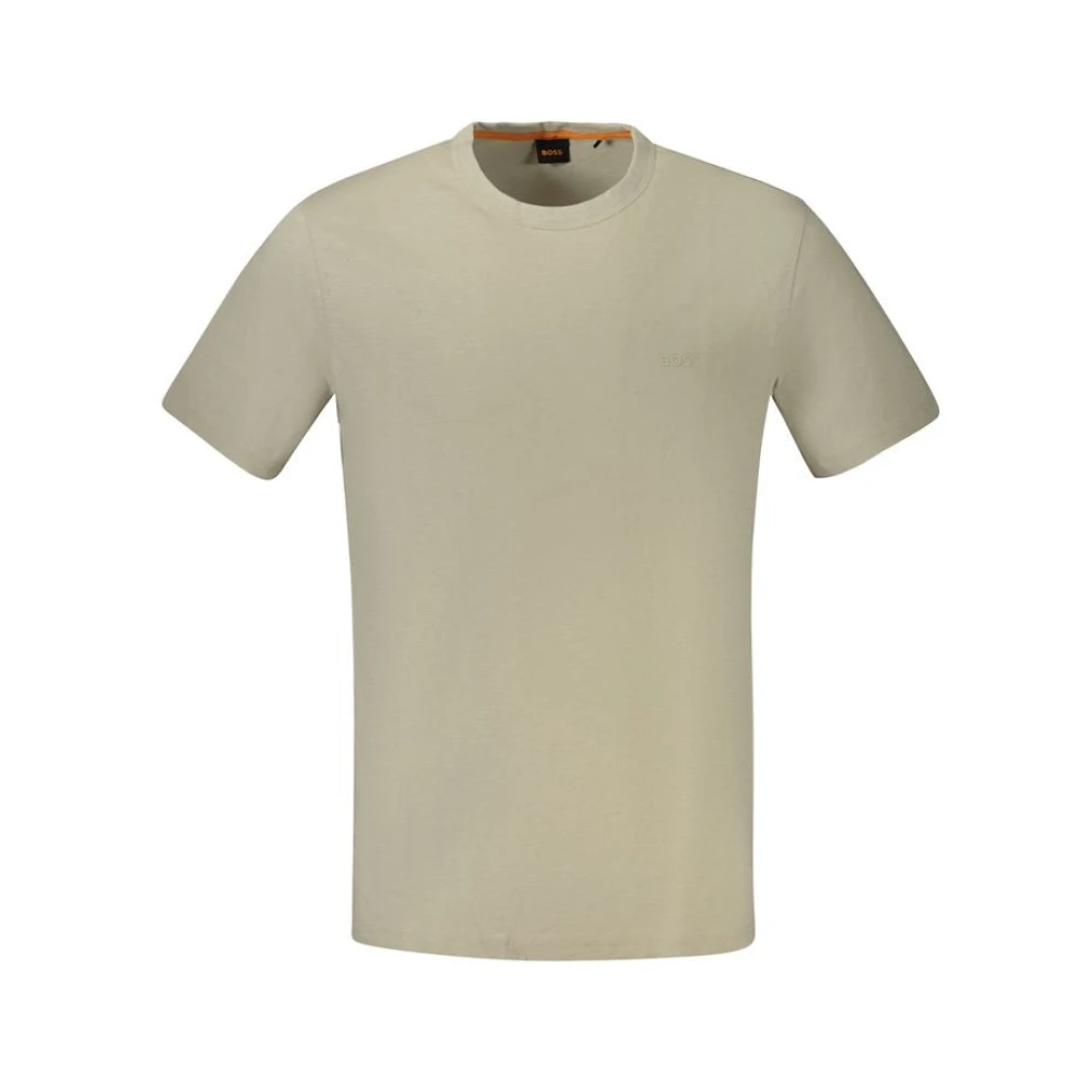 Hugo Boss Beige Katoenen T-shirt Beige Heren