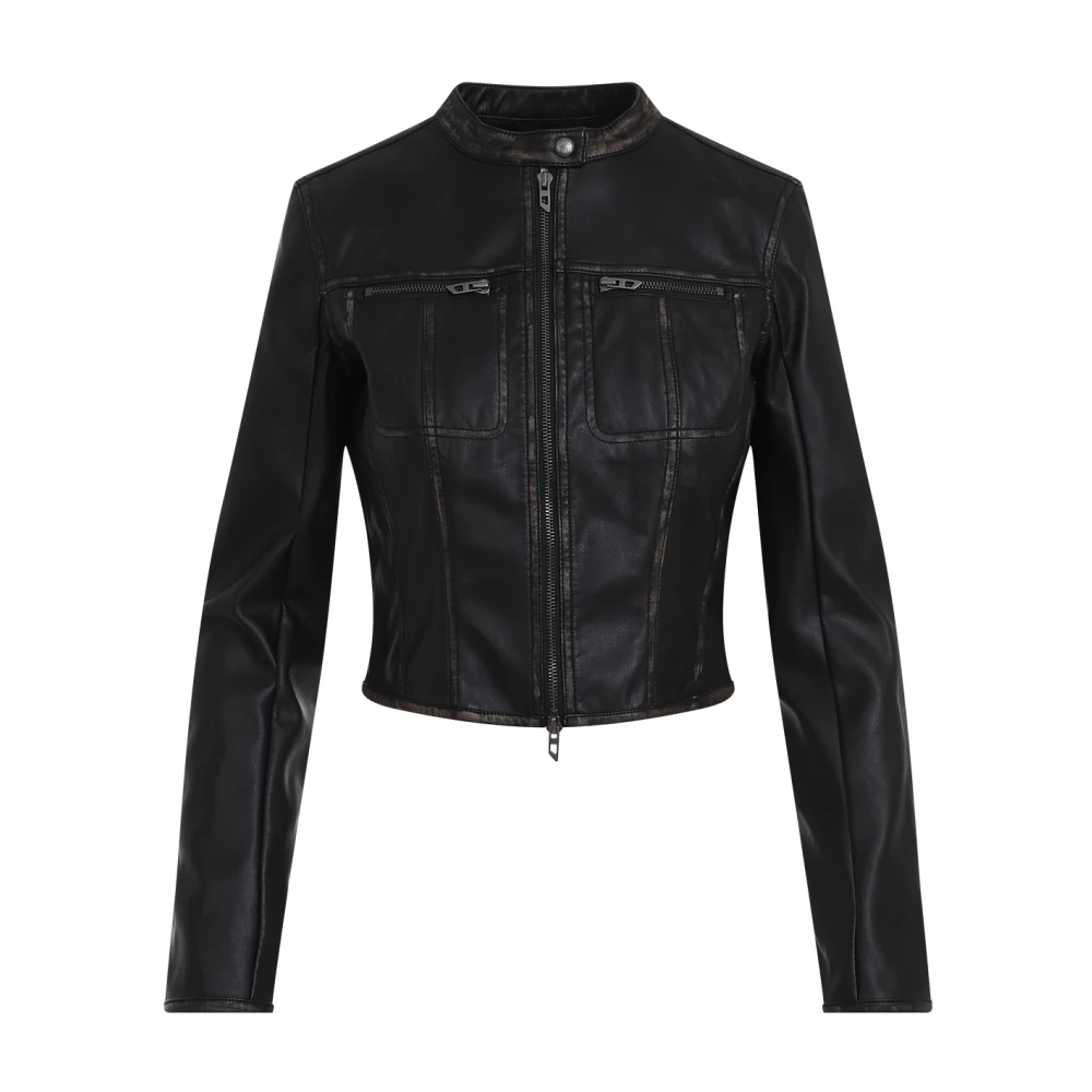 Diesel Zwarte jas voor vrouwen Black Dames