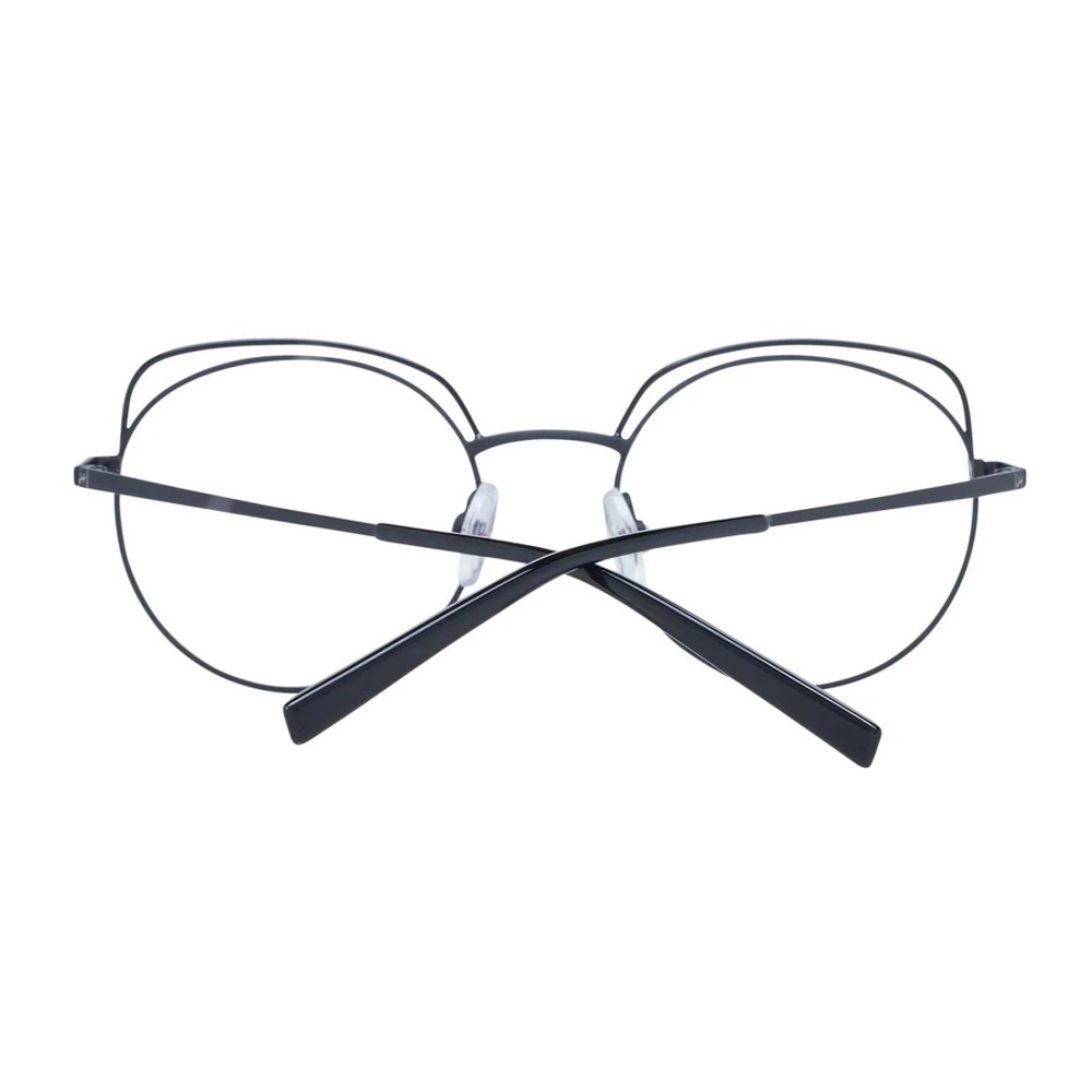 Ana Hickmann Zwarte Metalen Ronde Optische Frames met Hoes Black Dames