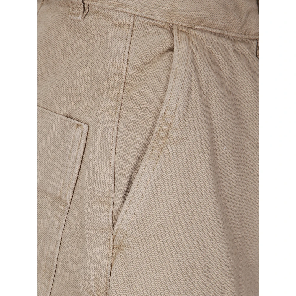 Studio Nicholson Wijde Crop Denim Broek Brown Dames
