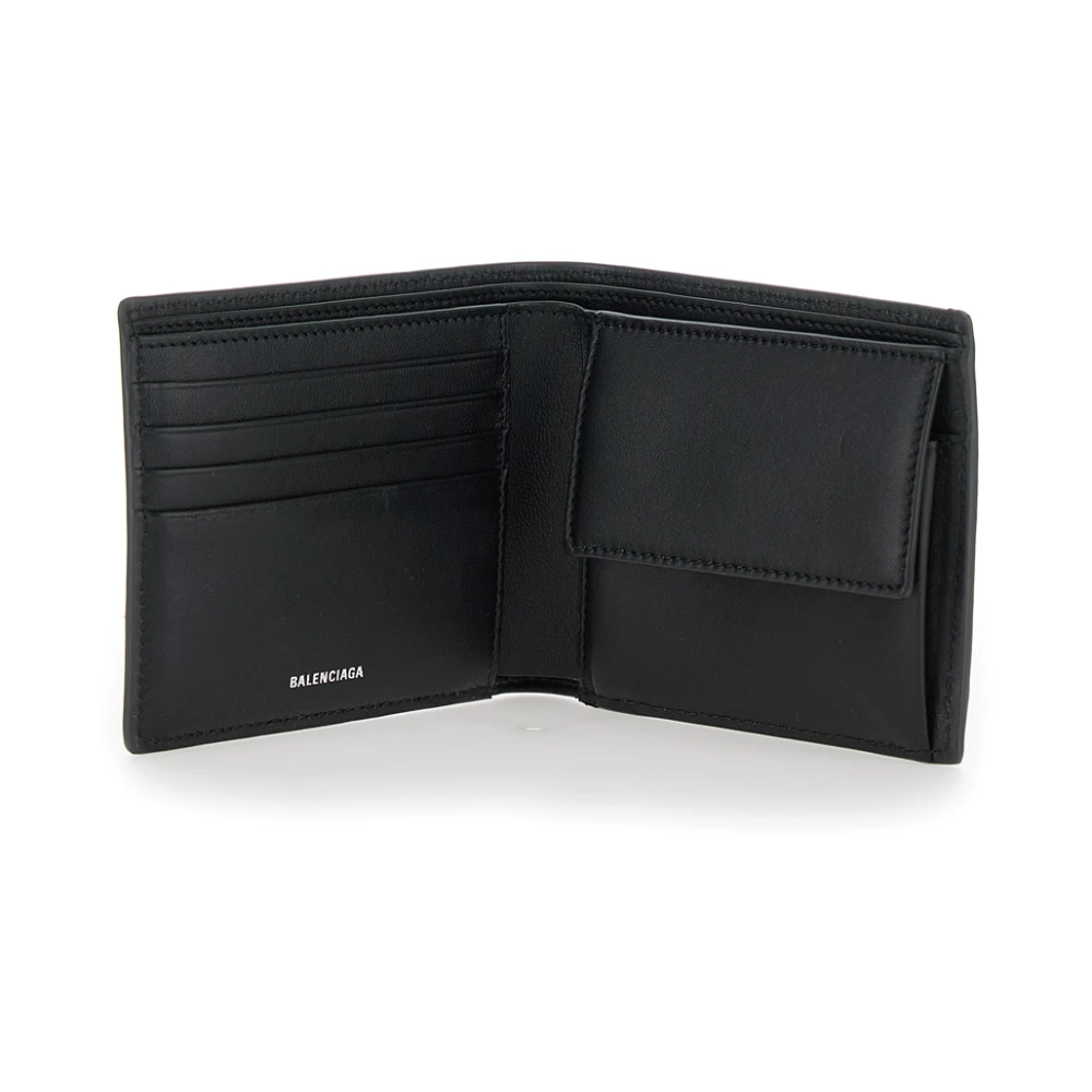 Balenciaga Studded Zwarte Bifold Portemonnee Black Heren